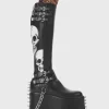 Lamoda Spikes | Skulls^A Cut Above Chunky Platform Knee High Boots
