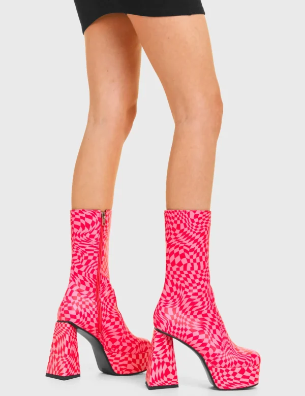 Lamoda Colourful | Pink^Another Realm Platform Ankle Boots