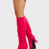 Lamoda Colourful | Pink^Atomic Platform Knee High Boots