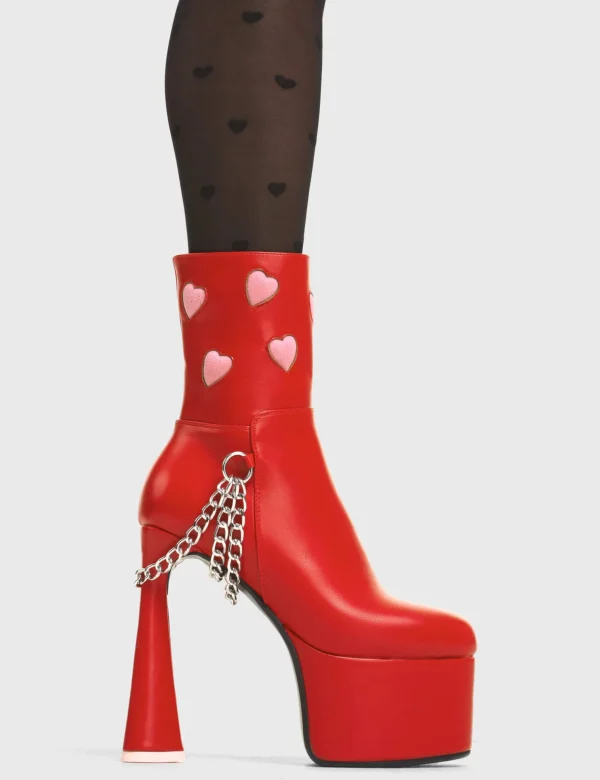 Lamoda Colourful | Hearts^Back Me Platform Ankle Boots