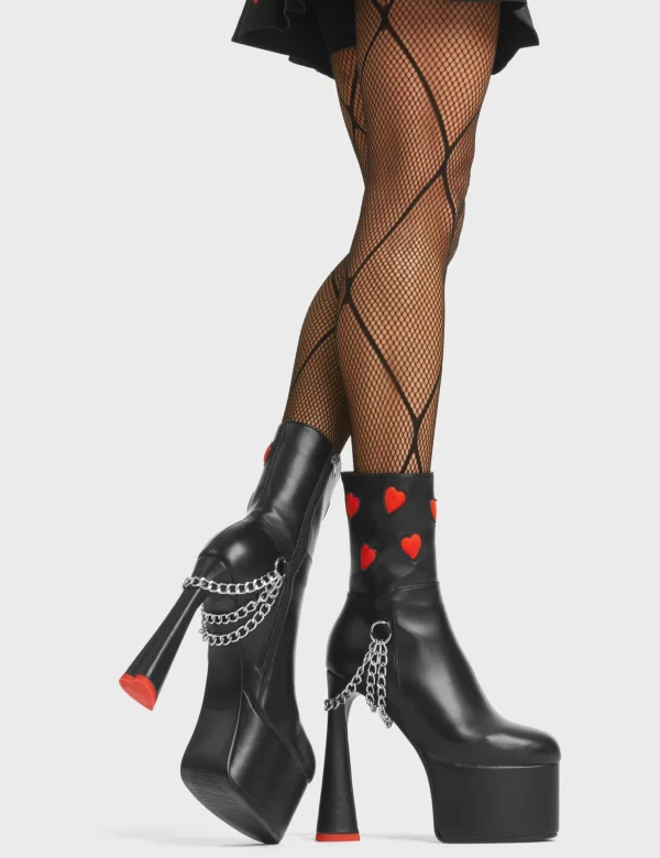 Lamoda Colourful | Hearts^Back Me Platform Ankle Boots