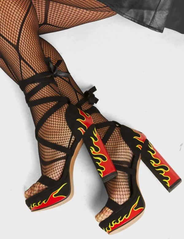 Lamoda Flames | Colourful^Blow Ya Mind Platform Sandals