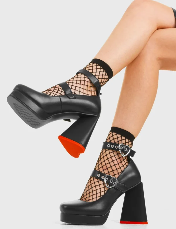 Lamoda Colourful | Hearts^Broken Hearts Platform Heels