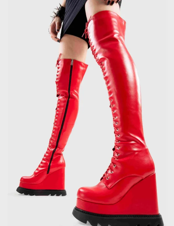 Lamoda Colourful | Platform Boots^Cold Outside Chunky Platform Thigh High Boots