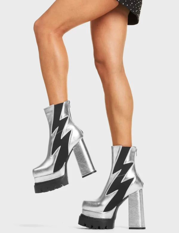 Lamoda Metallic | Platform Boots^Count Me In Platform Ankle Boots