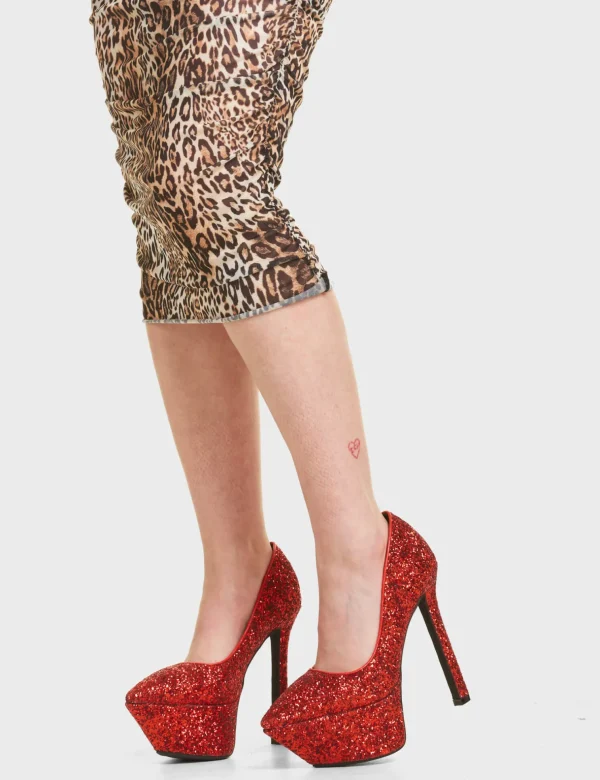 Lamoda Colourful | Metallic^Diamond In The Rough Platform Heels