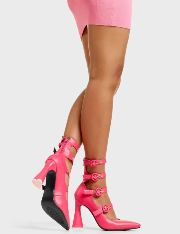 Lamoda Pink | Hearts^Dollface Platform Heels
