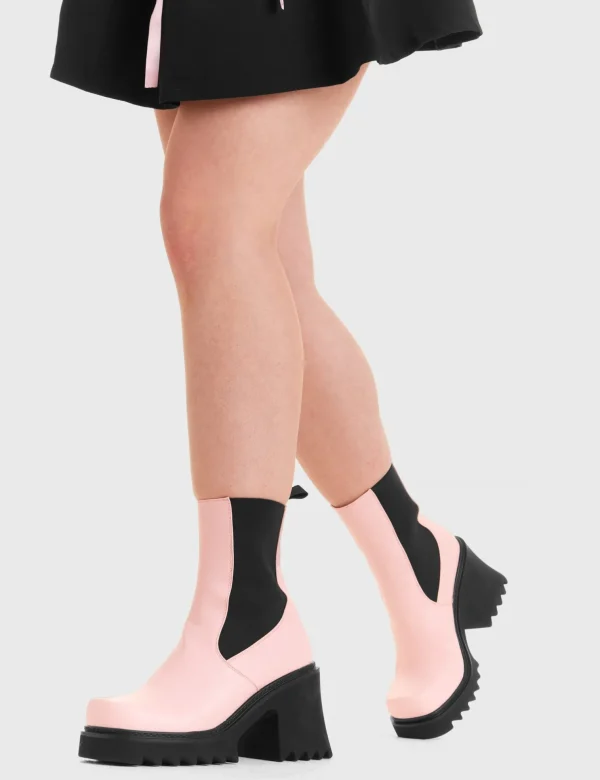 Lamoda Colourful | Pink^Elevate Chunky Platform Ankle Boots
