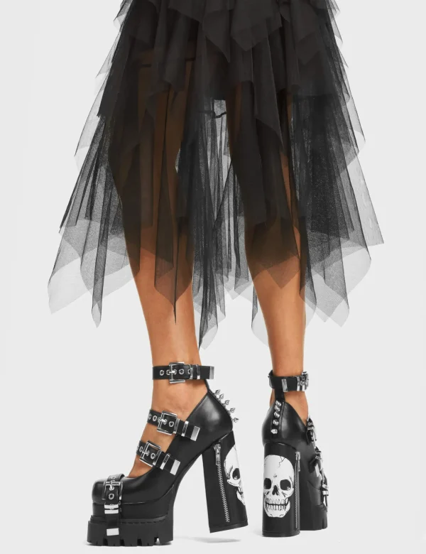 Lamoda Spikes | Skulls^Face Value Platform Heels