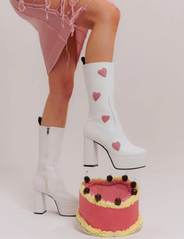 Lamoda Colourful | Pink^Game Of Love Platform Calf Boots