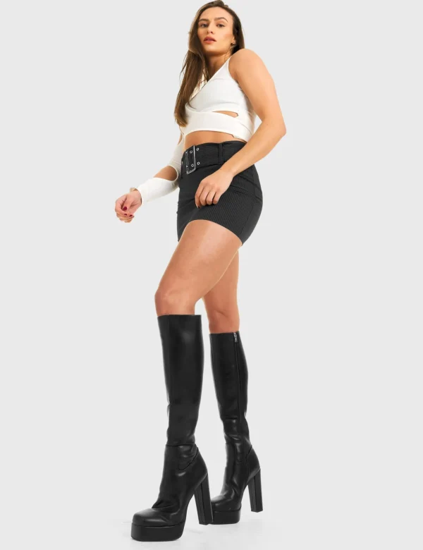 Lamoda Platform Boots | Stiletto Boots^Game Player Platform Knee High Boots