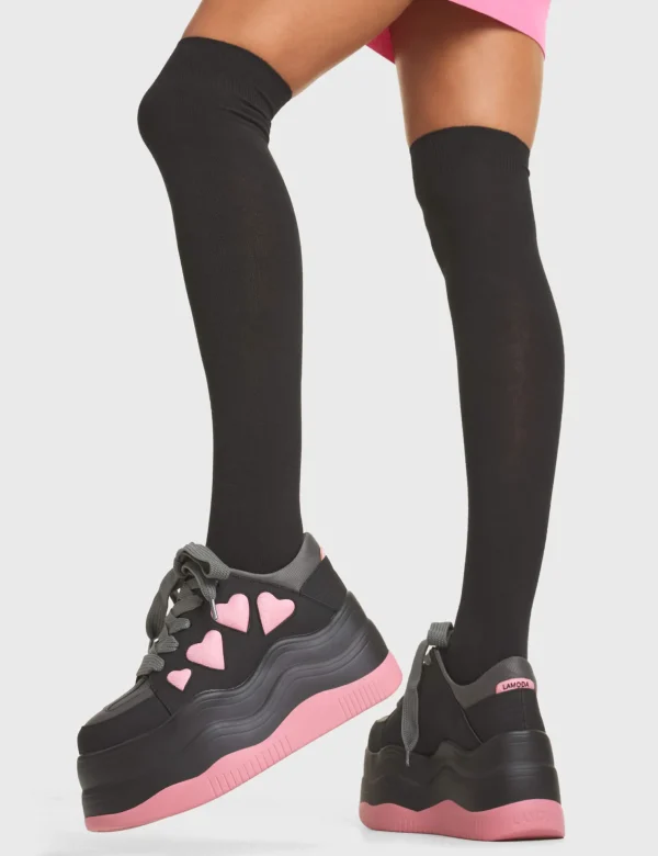 Lamoda Platform | Platform Boots^Heart On My Sleeve Chunky Platform Sneakers