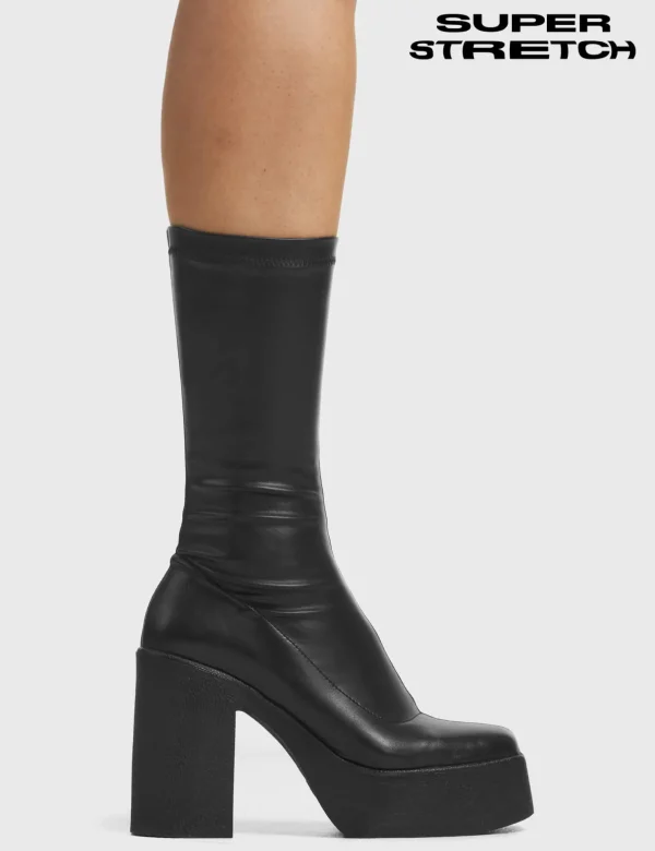 Lamoda Wide Calf | Super Stretch^Holler Back Super Stretch Platform Calf Boots