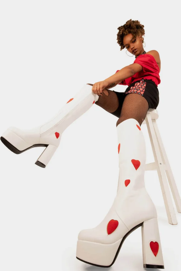 Lamoda Colourful | Hearts^Jam Tarts Platform Knee High Boots