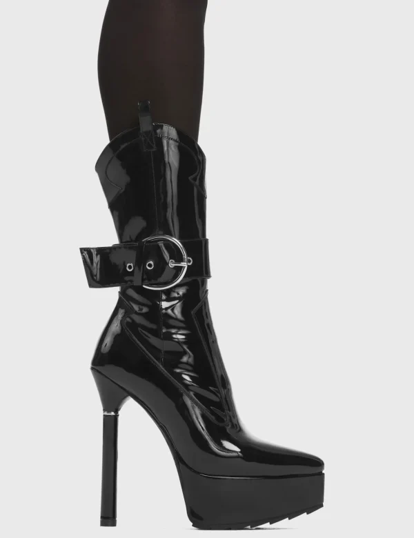 Lamoda Platform Boots | Stiletto Boots^Keep Waitin' Western Platform Calf Boots