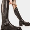 Lamoda Knee High Boots^Letter To My Lover Chunky Platform Knee High Boots
