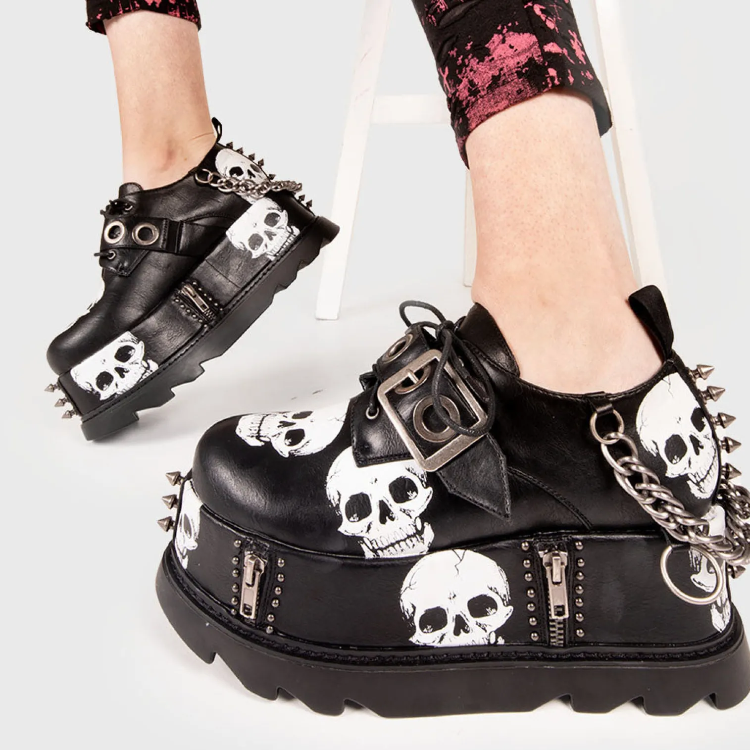 maniac_chunky_platform_we_5.webp Lamoda Spikes | Skulls^Maniac Chunky Platform Wedge Shoes