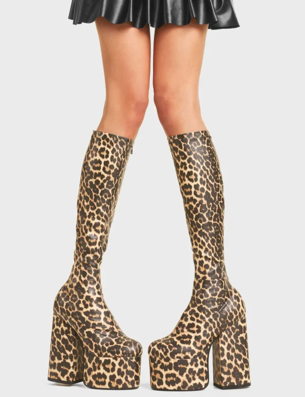 Lamoda Animal | Platform Boots^Messenger Platform Knee High Boots