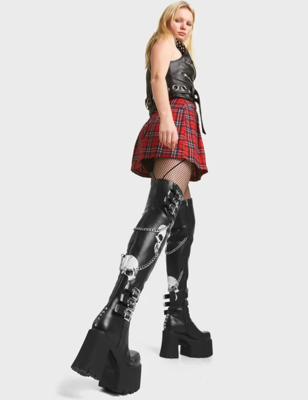 Lamoda Skulls | Platform Boots^Nemesis Chunky Platform Thigh High Boots