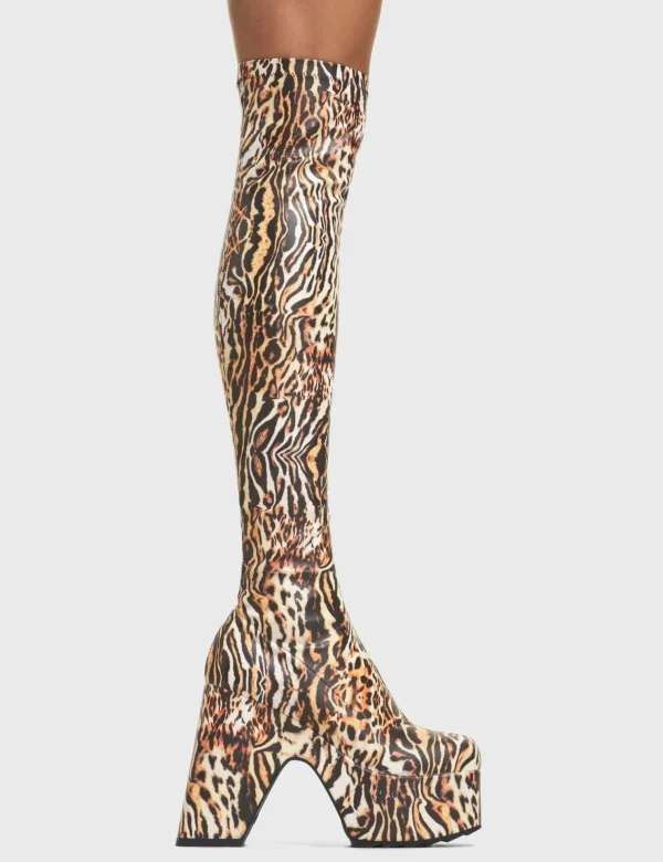 Lamoda Platform Boots | Thigh High Boots^Not Your Worry Platform Thigh High Boots
