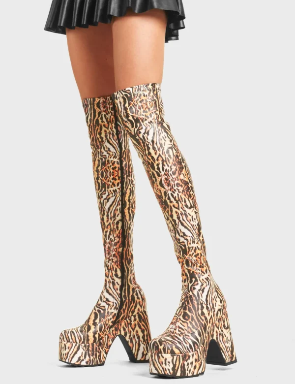 Lamoda Platform Boots | Thigh High Boots^Not Your Worry Platform Thigh High Boots
