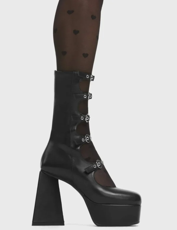 Lamoda Platform Boots | Calf Boots^Padlock Platform Calf Boots