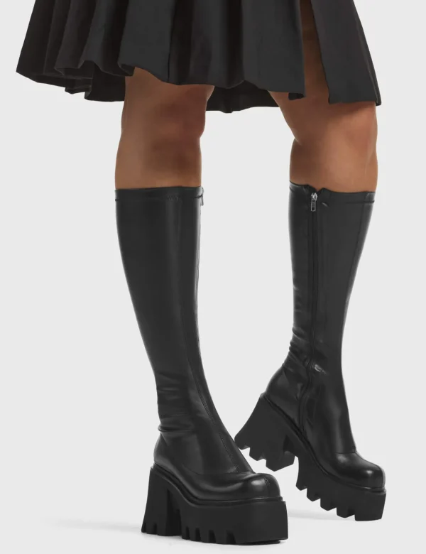 Lamoda Wide Calf | Super Stretch^Ready Super Stretch Platform Knee High Boots
