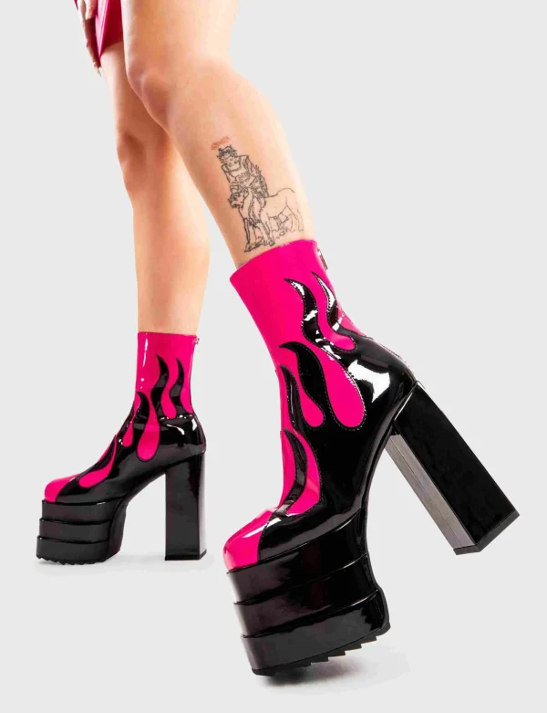 Lamoda Flames | Platform Boots^Reborn Platform Ankle Boots