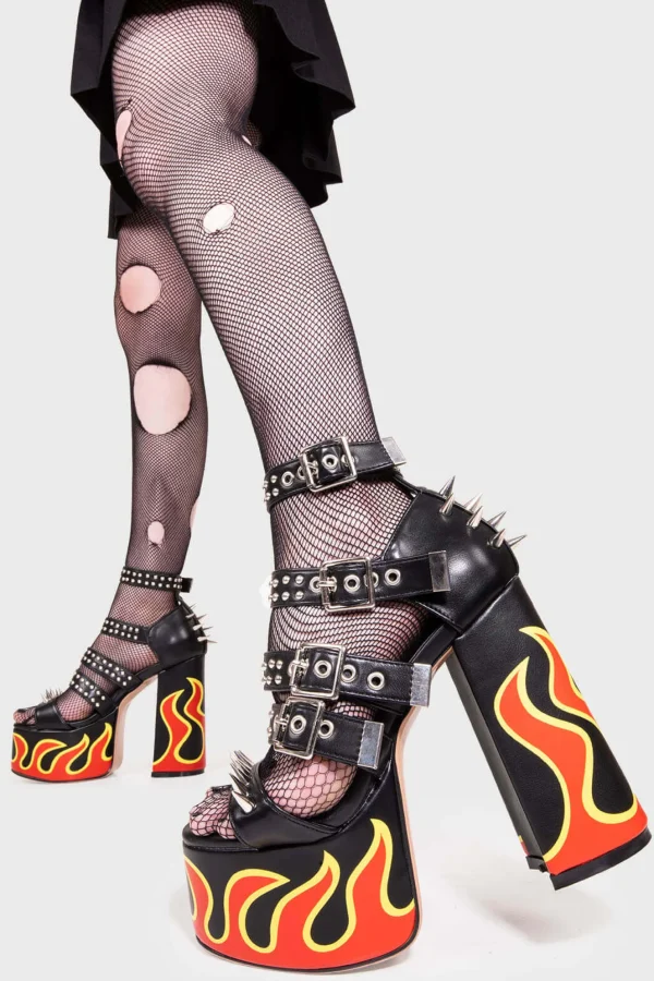 Lamoda Spikes | Open Toe^Revin' Platform Sandals