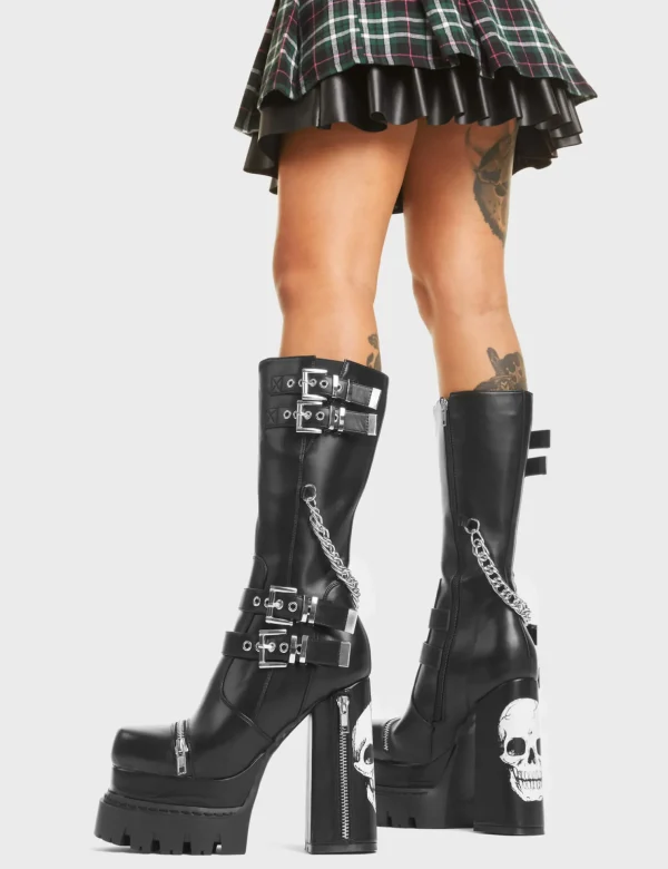 Lamoda Skulls | Platform Boots^Secrets Platform Calf Boots