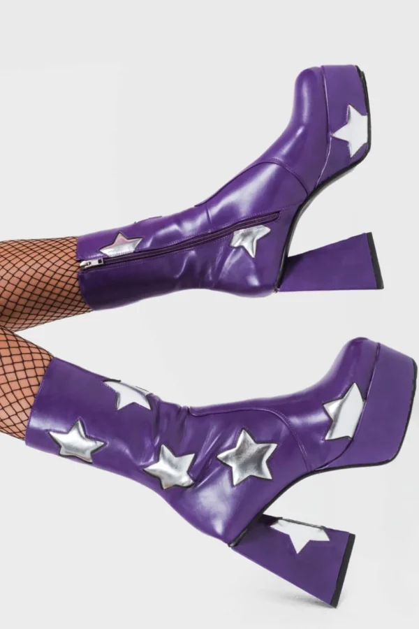 Lamoda Colourful | Metallic^Seeking Stars Platform Ankle Boots