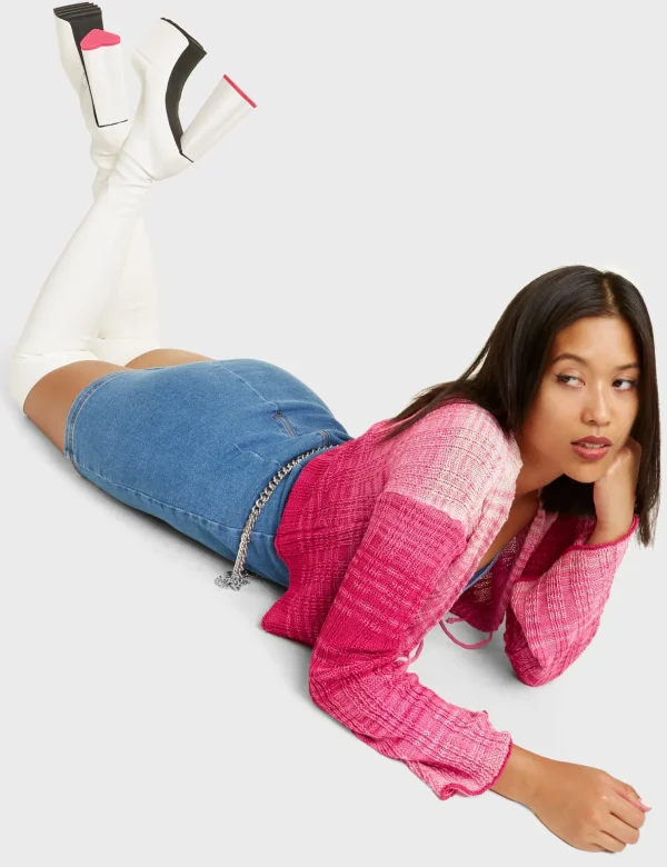 Lamoda Colourful | Hearts^Separate Platform Thigh High Boots