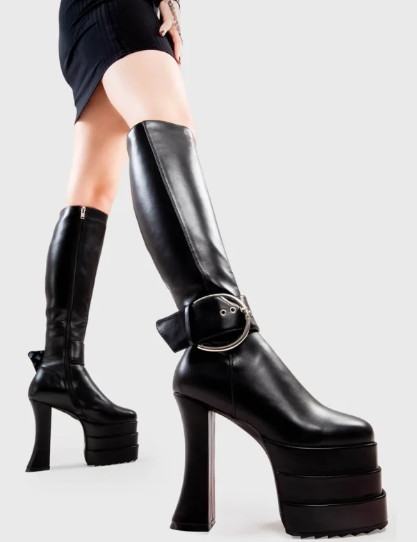 Lamoda Platform Boots | Stiletto Boots^Short Term Loss Platform Knee High Boots