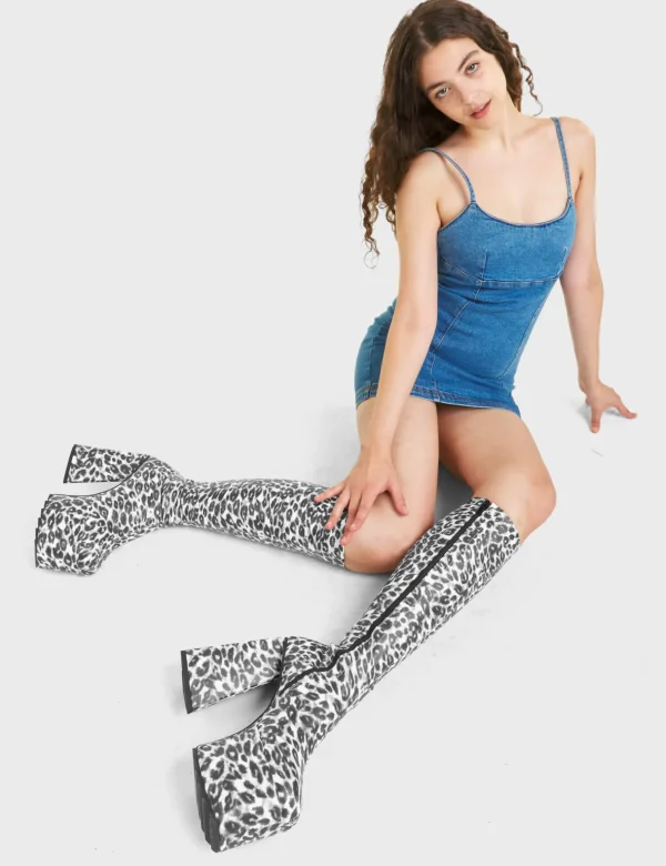 Lamoda Animal | Hearts^Smokeshow Platform Knee High Boots