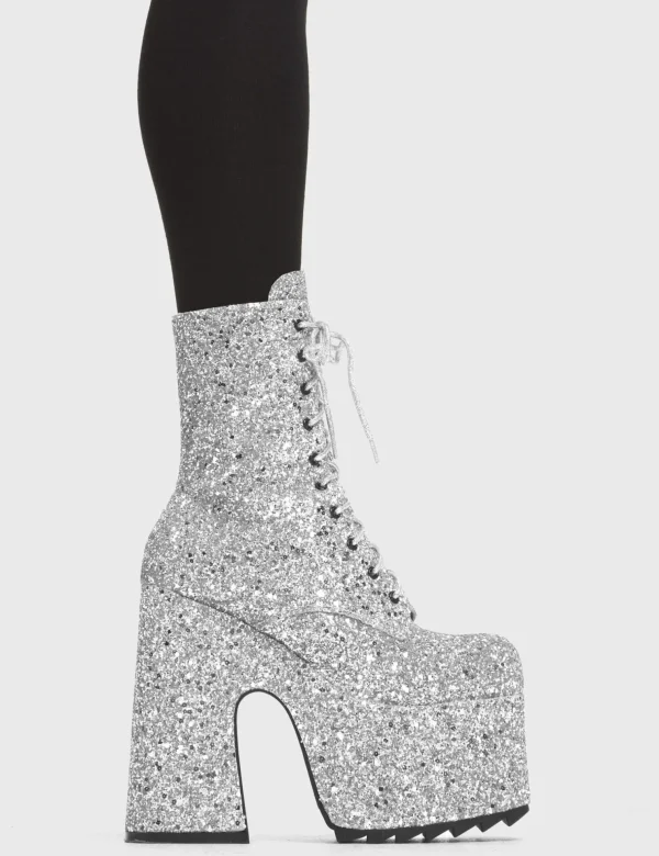 Lamoda Metallic | Platform Boots^Spotlight Chunky Platform Ankle Boots