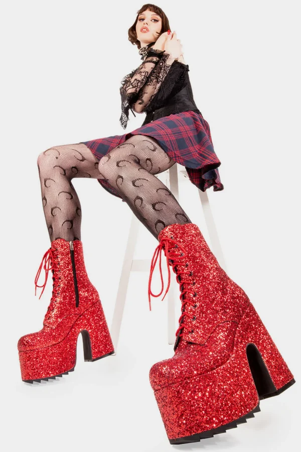 Lamoda Metallic | Platform Boots^Spotlight Chunky Platform Ankle Boots