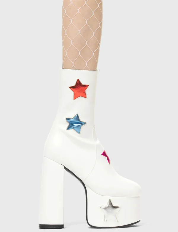 Lamoda Colourful | Metallic^Star Girl Platform Ankle Boots