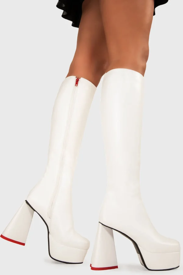 Lamoda Colourful | Hearts^Sweet Talker Wide Calf Platform Knee High Boots
