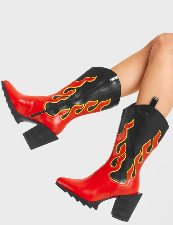 Lamoda Flames | Platform Boots^Temperature Rising Calf Boots