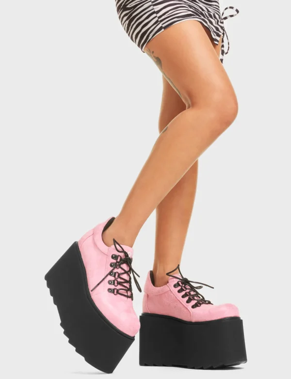 Lamoda Pink | Colourful^Touch The Sky Chunky Platform Sneakers