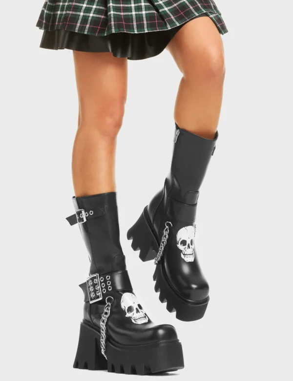 Lamoda Skulls | Platform Boots^Visions Chunky Platform Calf Boots
