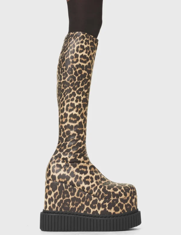 Lamoda Animal | Creepers^You're Wild Chunky Platform Creeper Knee High Boots